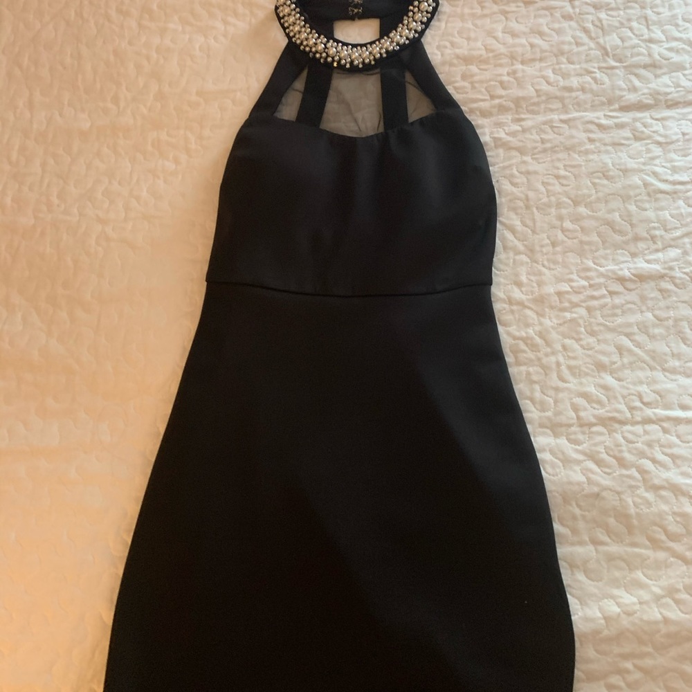 Tight black dress